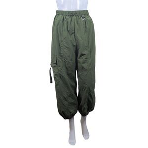 Urban Outfitters Olive Green Wide Leg Parachute Pants Size XS